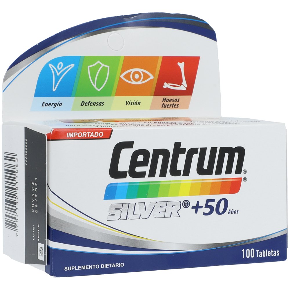 Centrum Silver 100 Tabletas Farmacenter Pharmahome